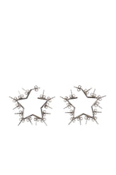 STAR STUD HOOPS / SIL