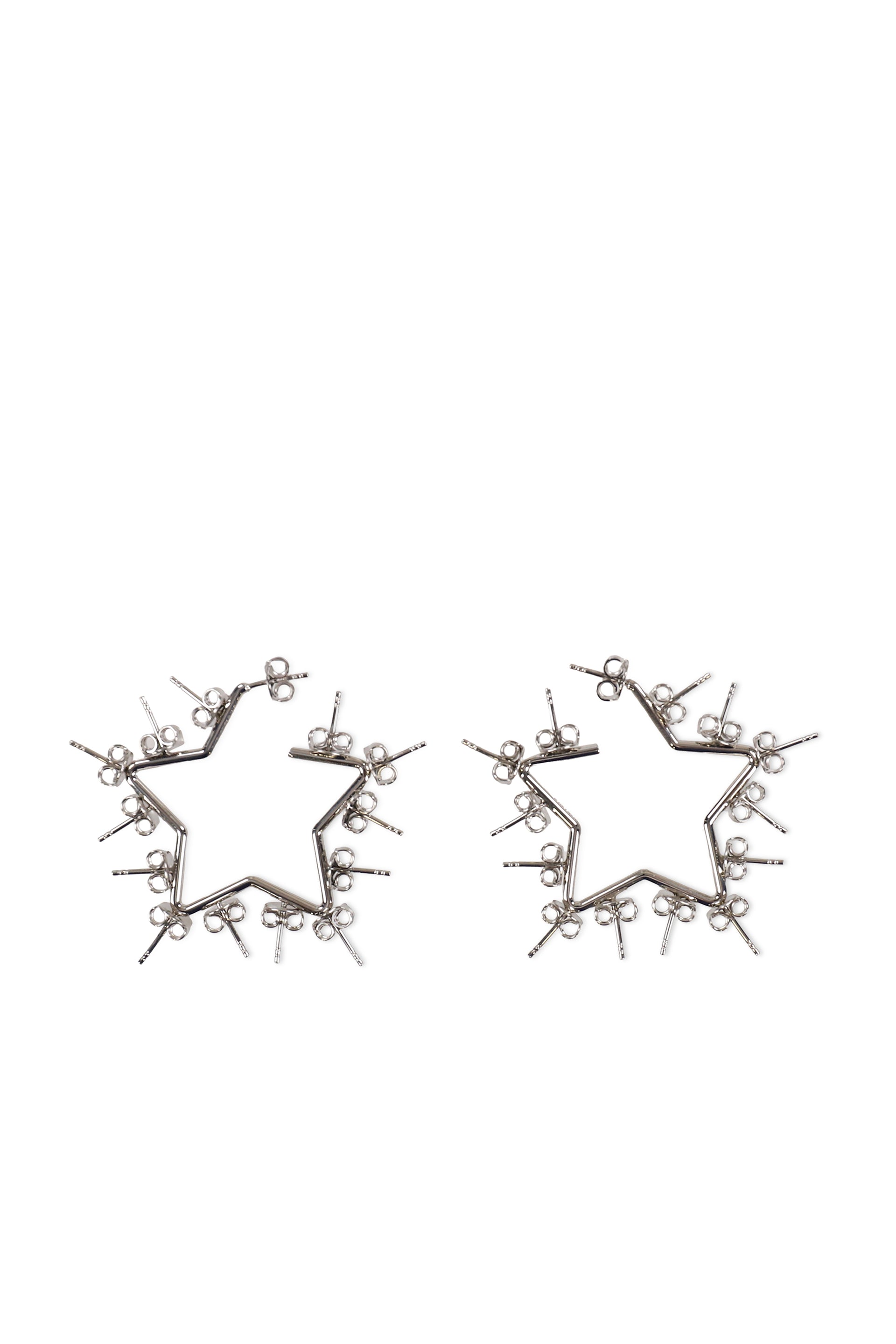 STAR STUD HOOPS / SIL