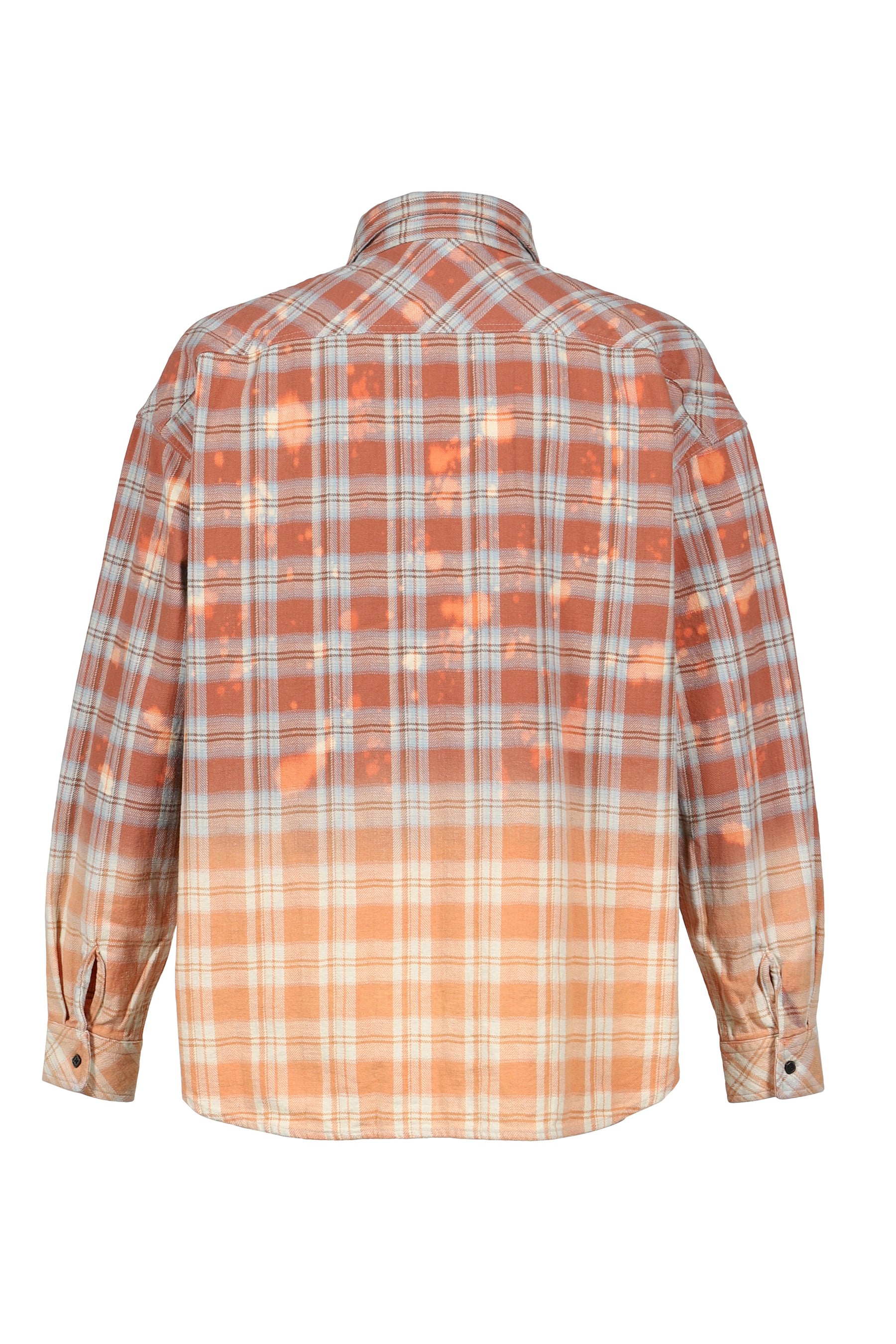 COTTON FLANNEL CHECK BLEACH SHIRT / RED