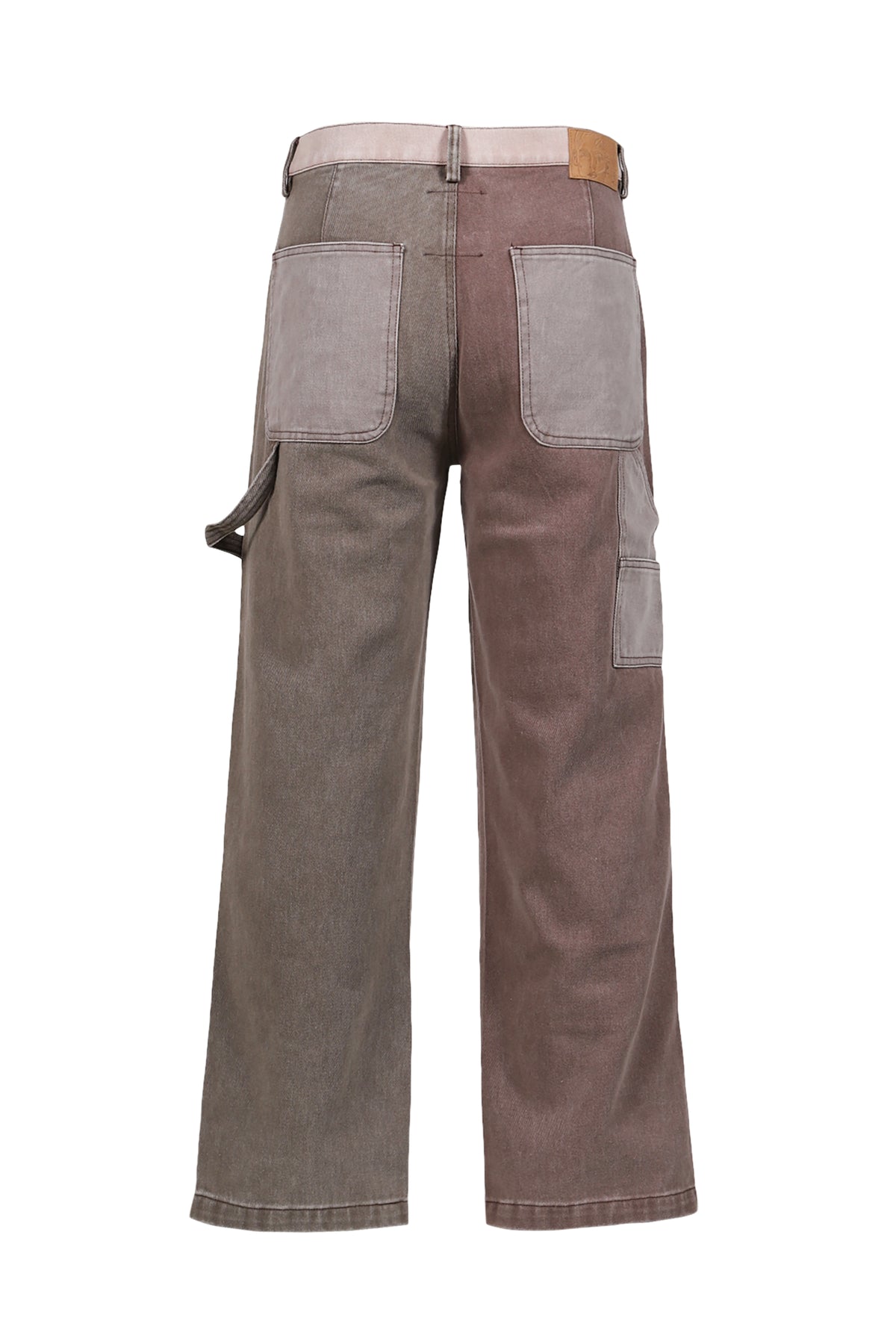 MULTI-PATCHWORK FACE DOUBLE KNEE PANT / BRW