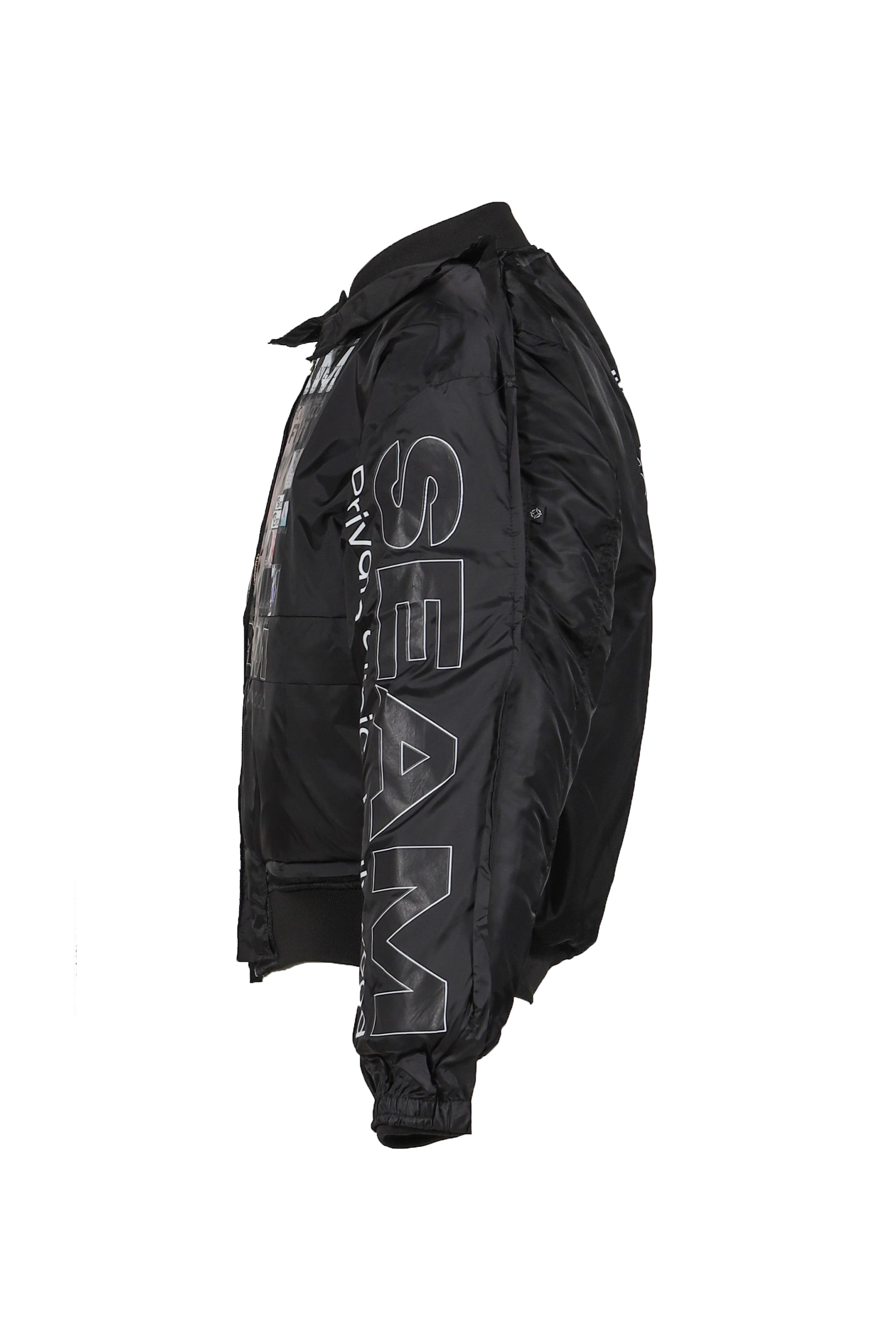 SEAM WINBREAKER - BOMBER JACKET / BLK