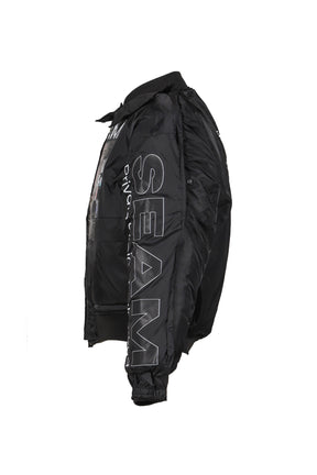 SEAM WINBREAKER - BOMBER JACKET / BLK
