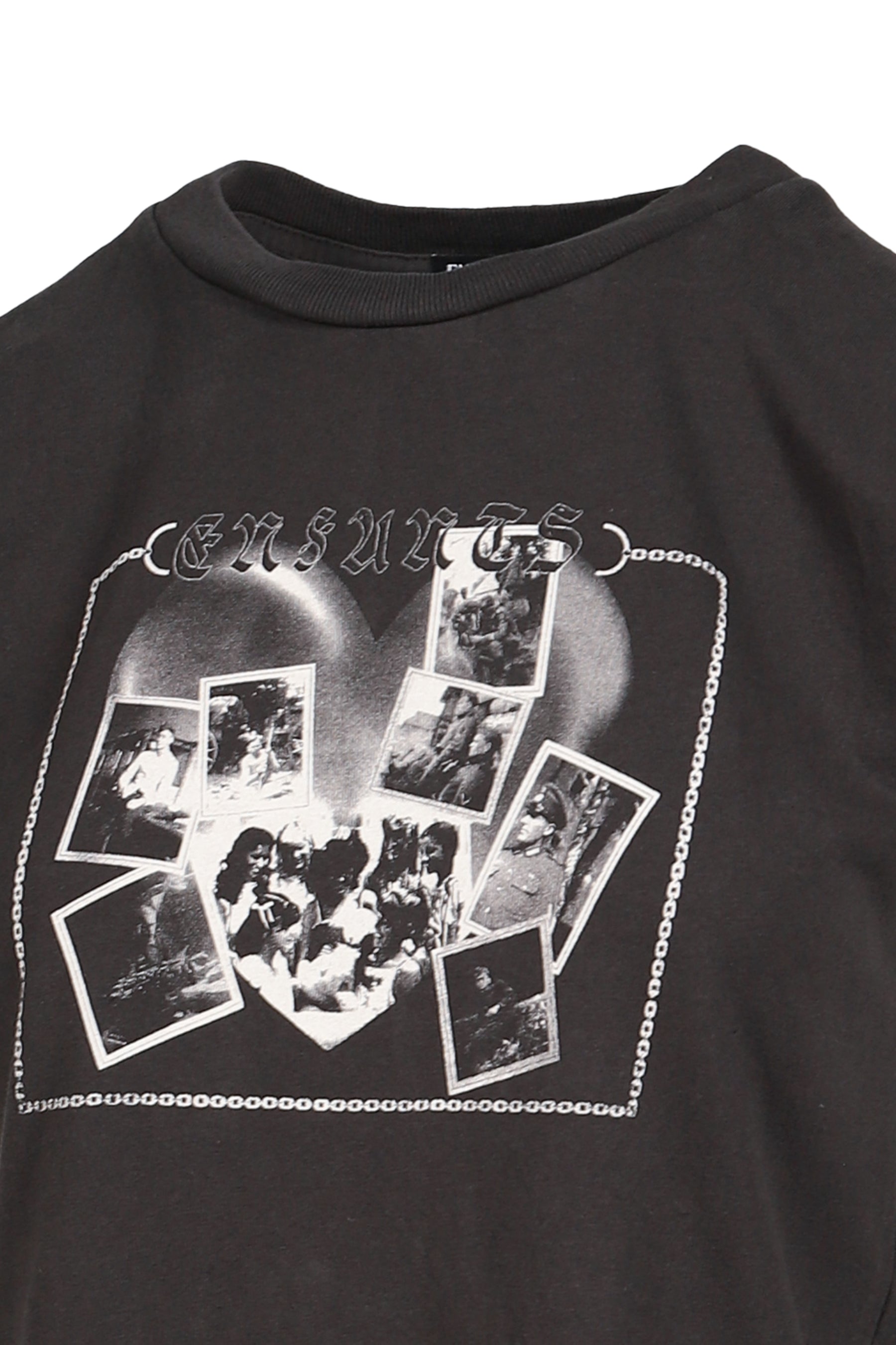 GERMAN HEARTTHROB SHRUNKEN T-SHIRT / FADED BLK