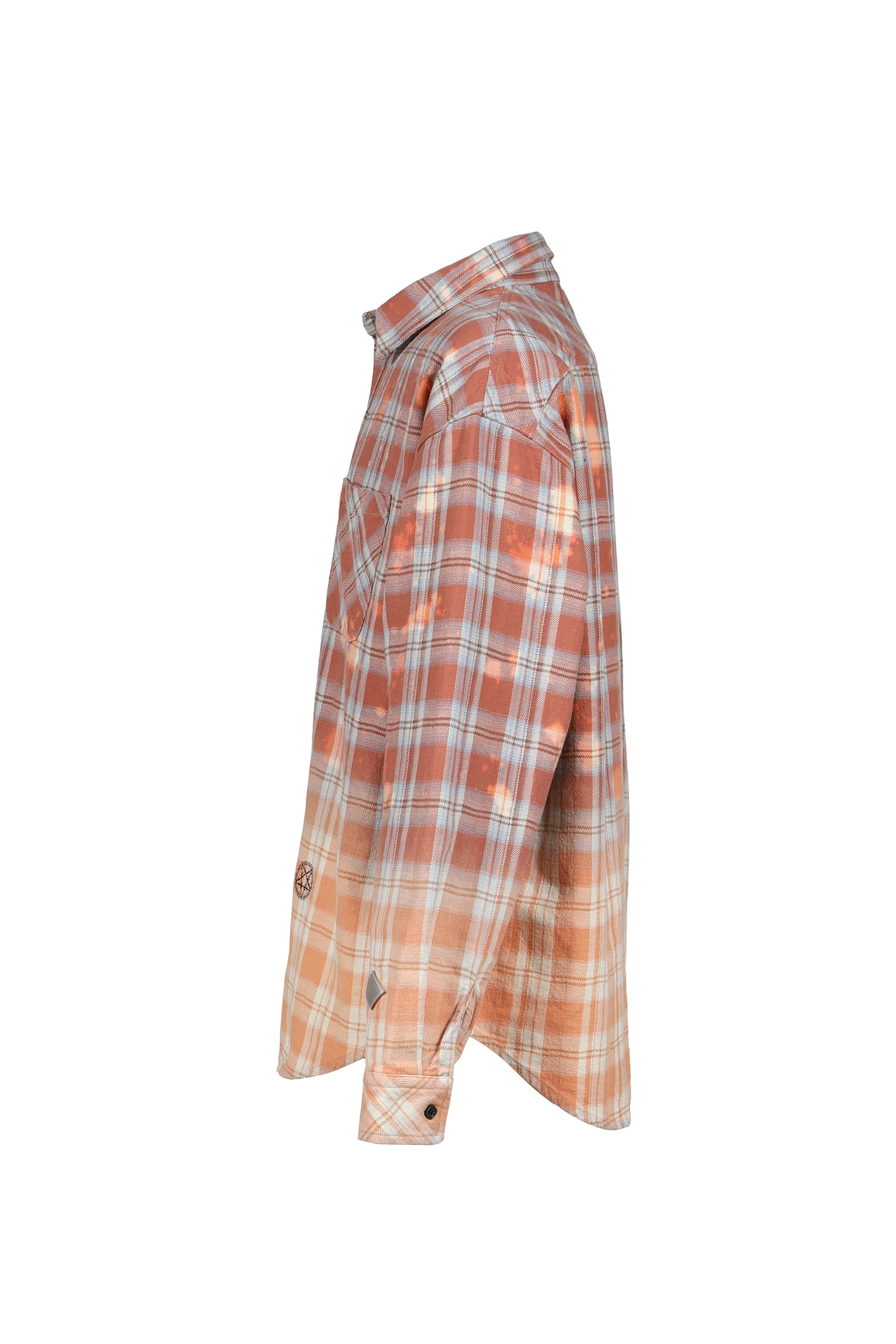 COTTON FLANNEL CHECK BLEACH SHIRT / RED