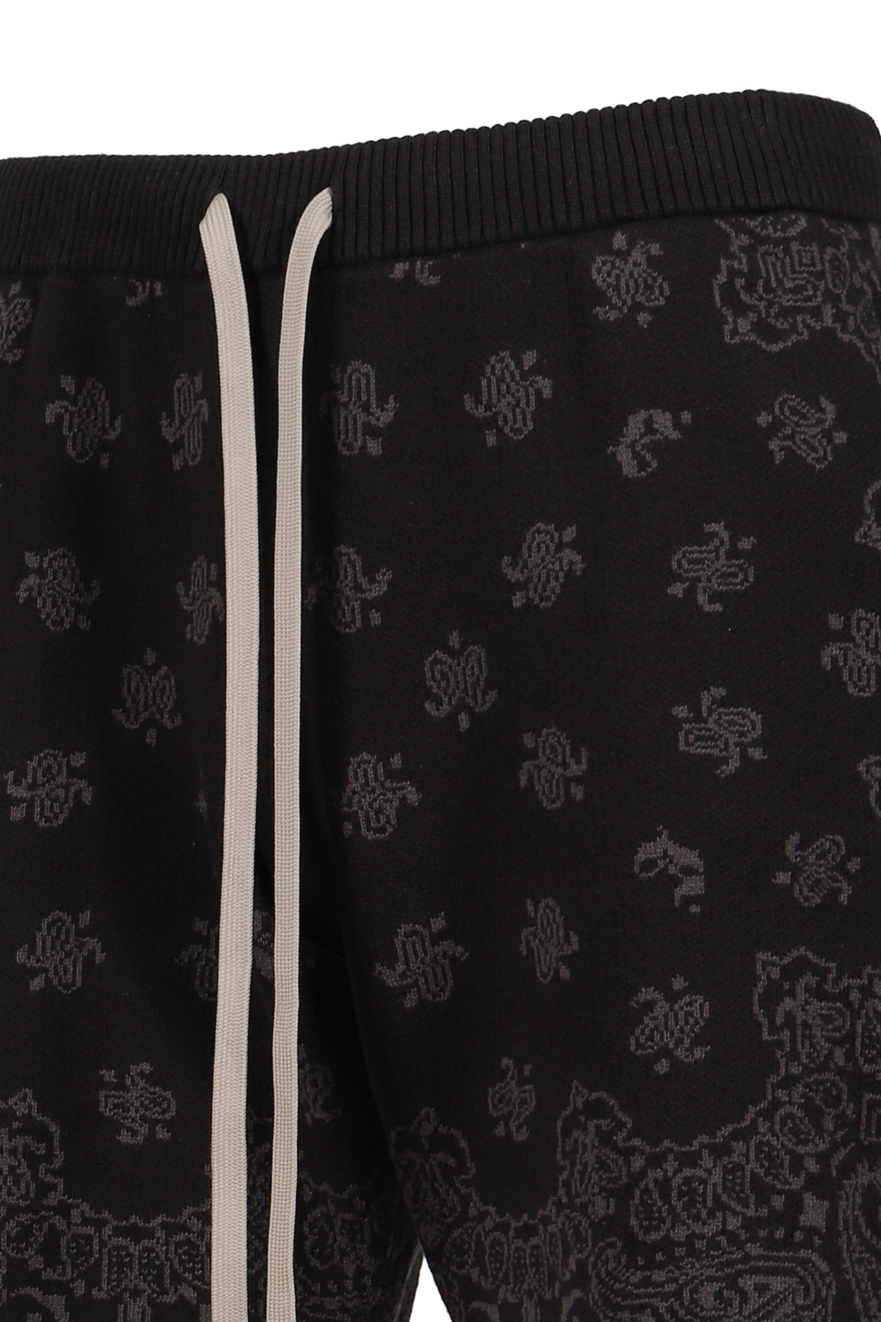 PAISLEY KNIT SHORTS / BLK