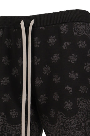 PAISLEY KNIT SHORTS / BLK