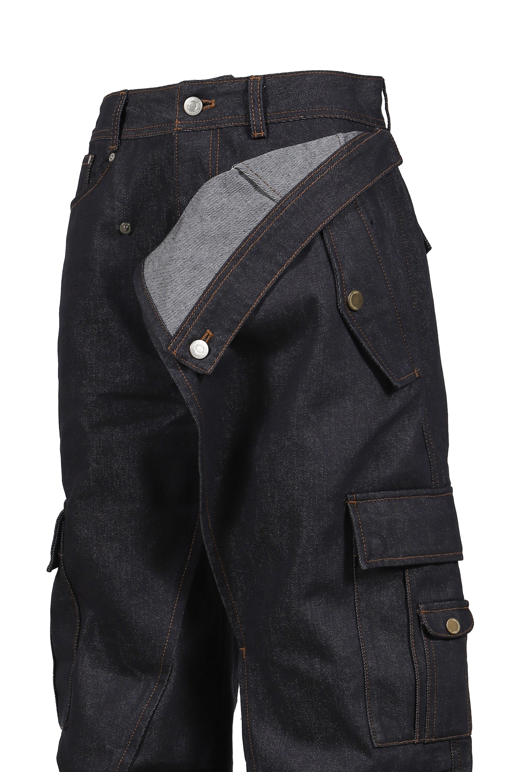 RIGID TURNOVER CARGO JEANS / IND