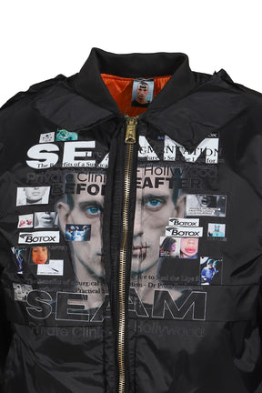SEAM WINBREAKER - BOMBER JACKET / BLK