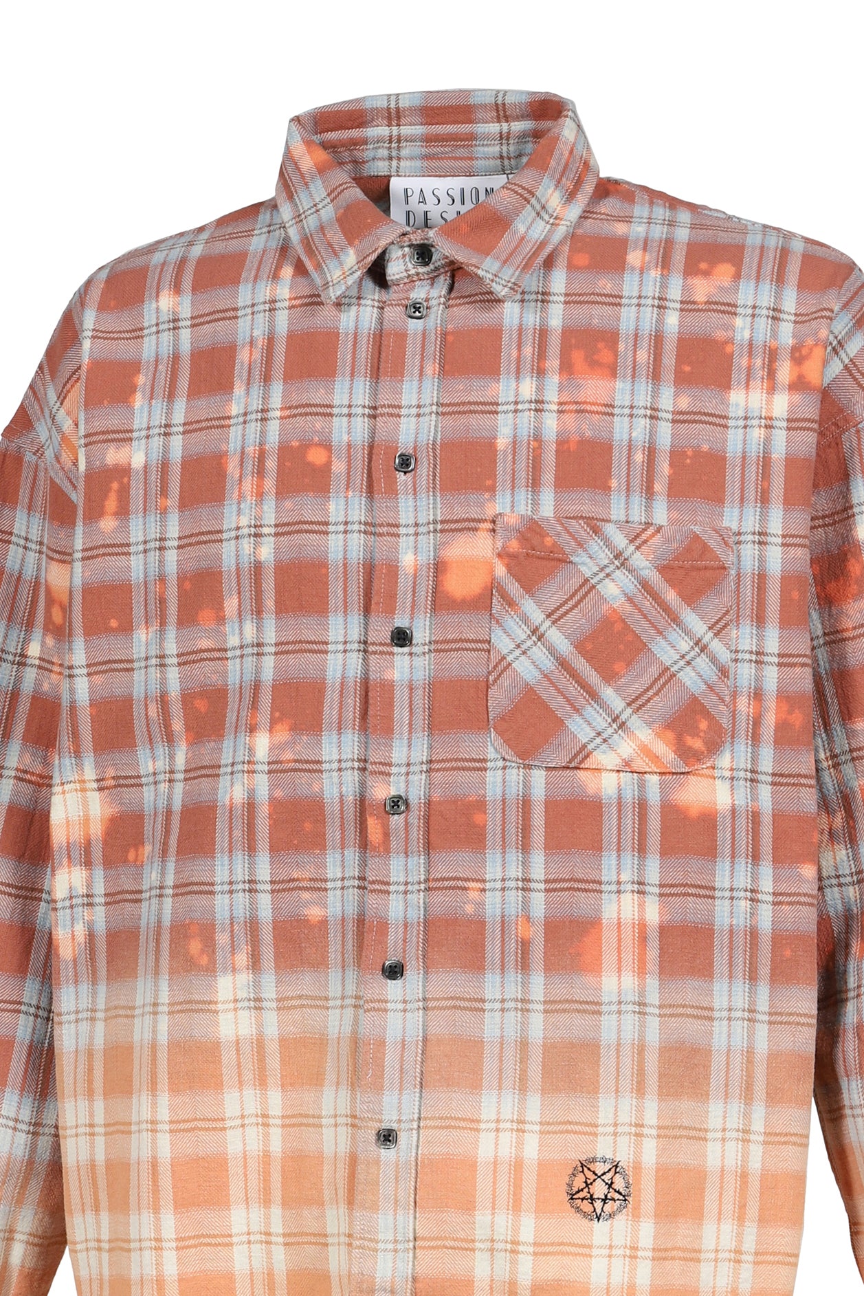 COTTON FLANNEL CHECK BLEACH SHIRT / RED
