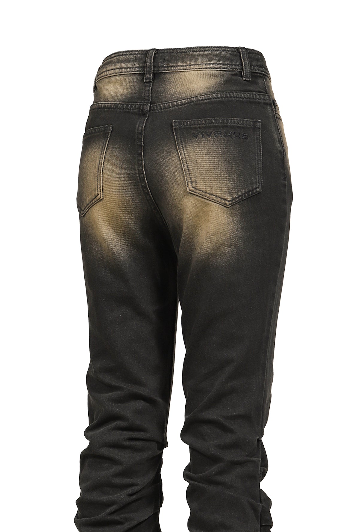 LOOSED LEG DENIM PANTS / BLK