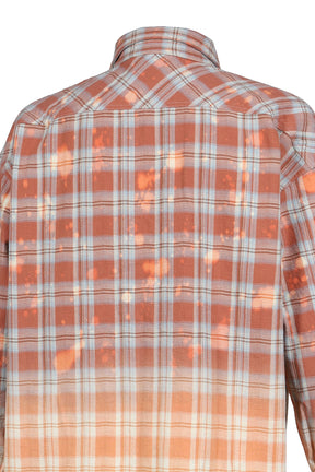 COTTON FLANNEL CHECK BLEACH SHIRT / RED