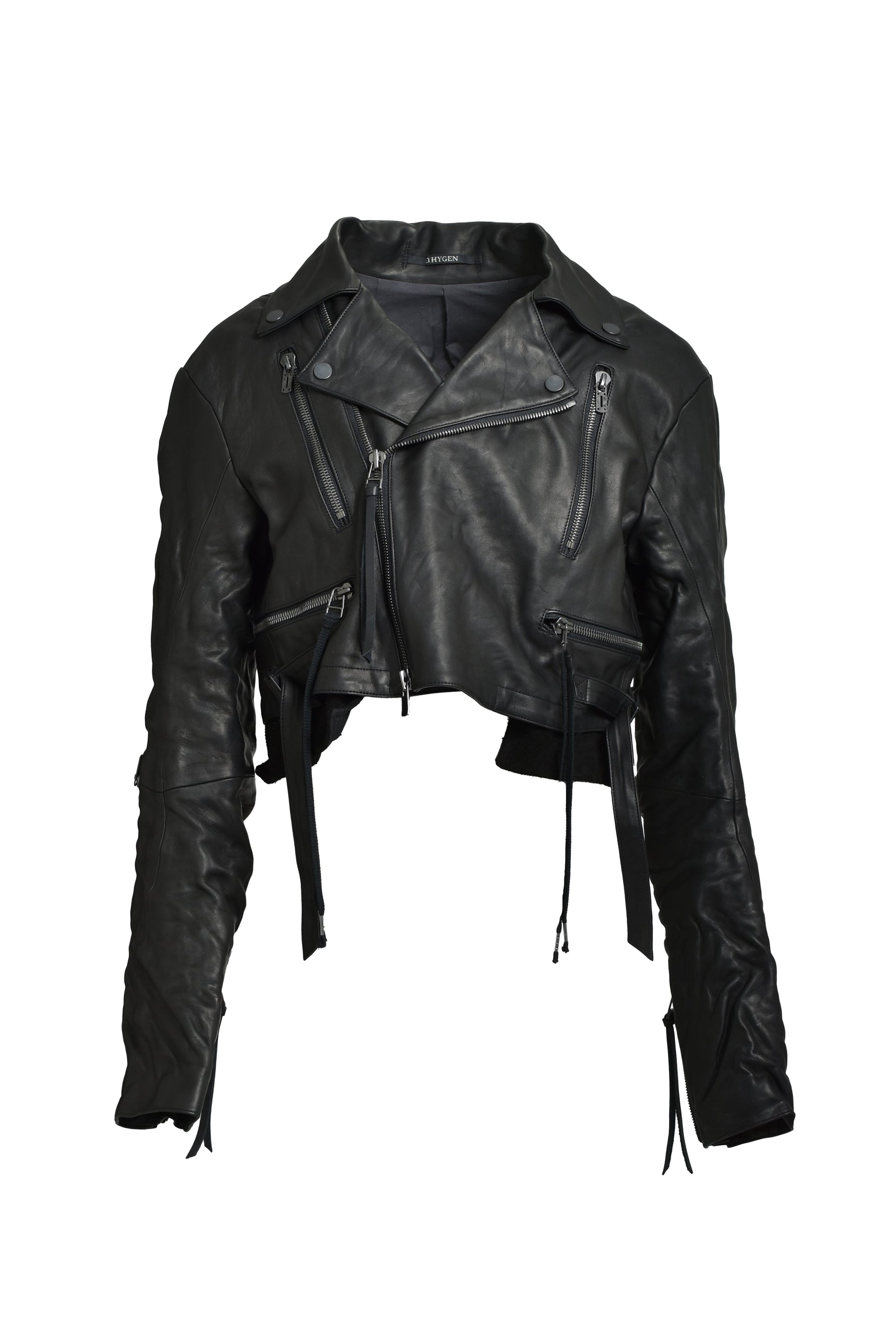 D.HYGEN ディーハイゲン FW25 HORSE LEATHER CROPPED W RIDERS JACKET