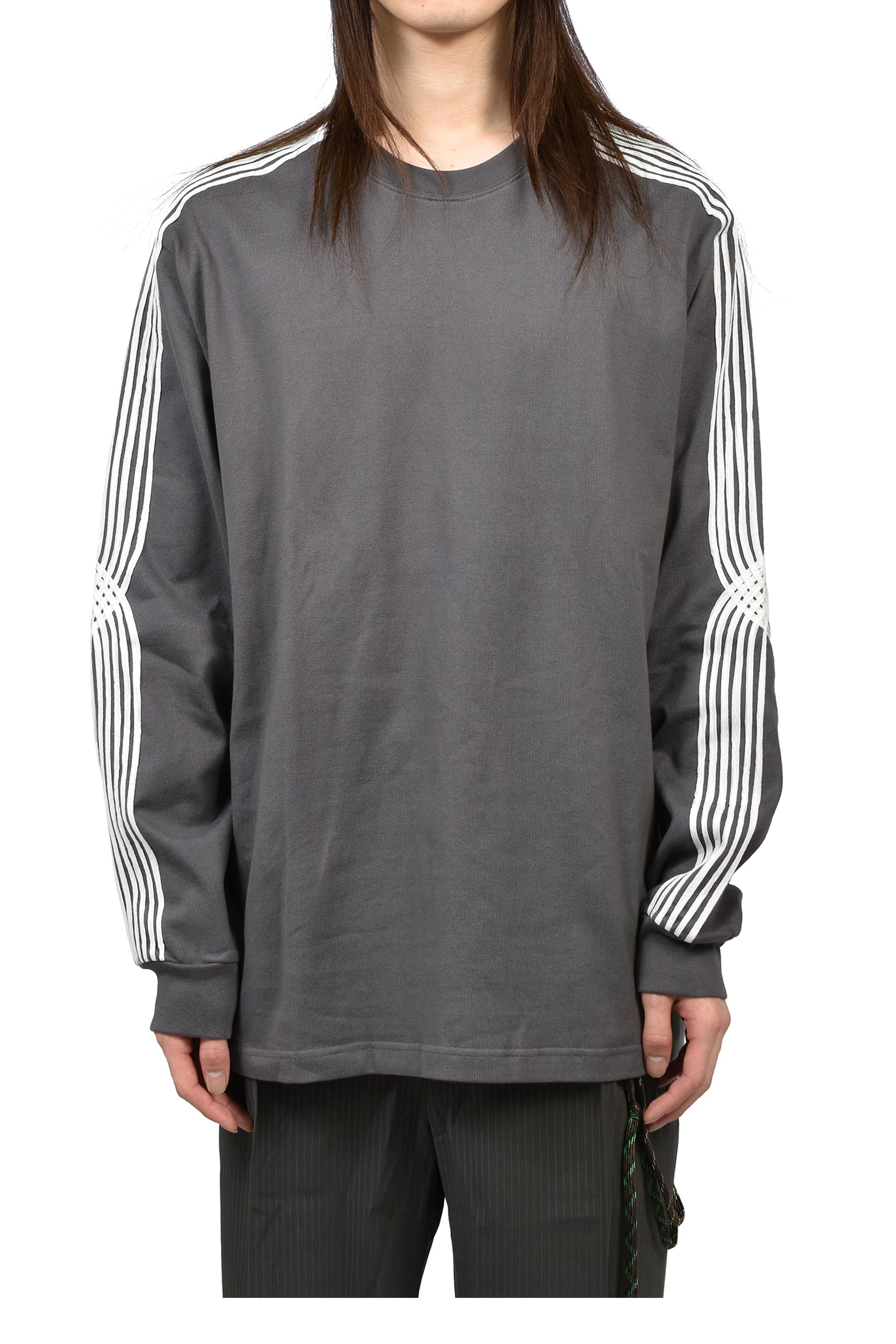 APPLIQUE'' OVERSIZED CREW NECK PULLOVER / OVERDYE GRY