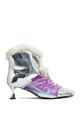 TEDDY KITTEN HEEL BOOTS SILVER(Exclusive) / SIL