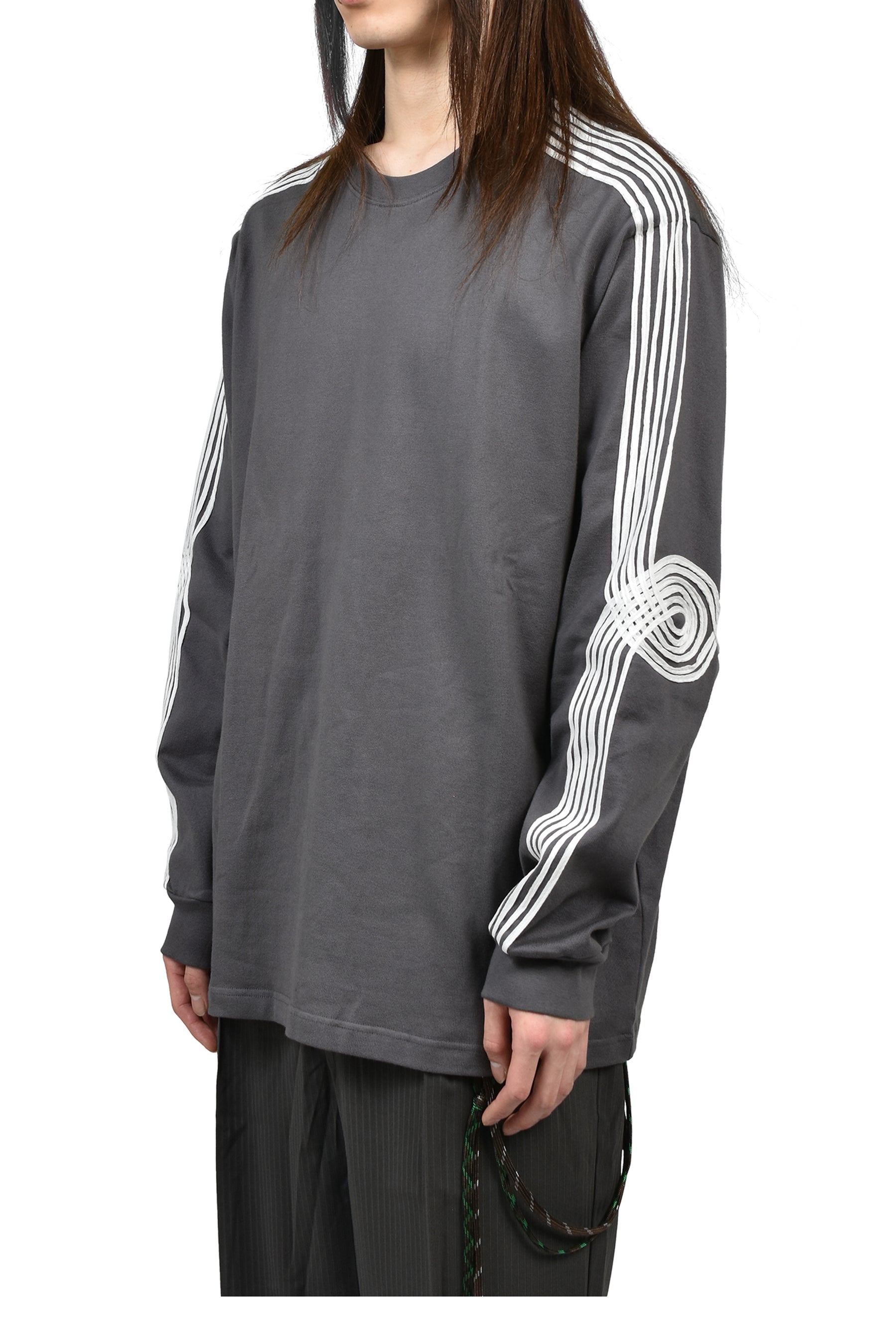 APPLIQUE'' OVERSIZED CREW NECK PULLOVER / OVERDYE GRY