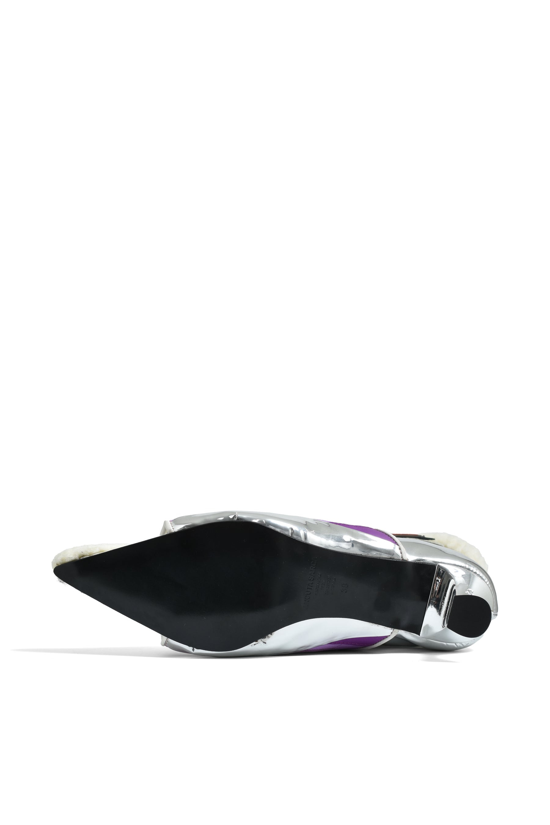 TEDDY KITTEN HEEL BOOTS SILVER(Exclusive) / SIL