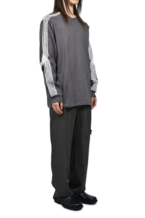 APPLIQUE'' OVERSIZED CREW NECK PULLOVER / OVERDYE GRY