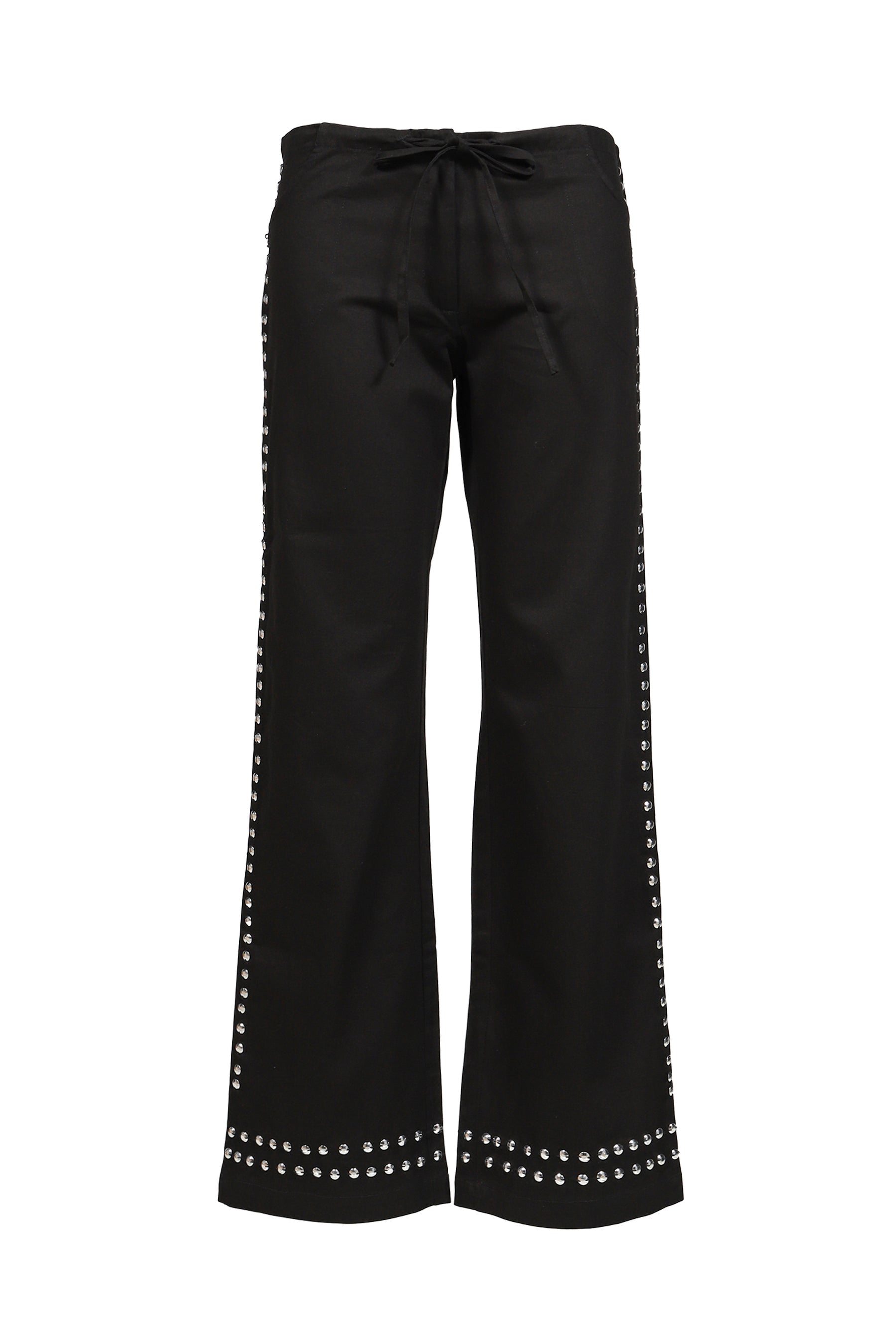 DELYA STUDDED TROUSER / BLK