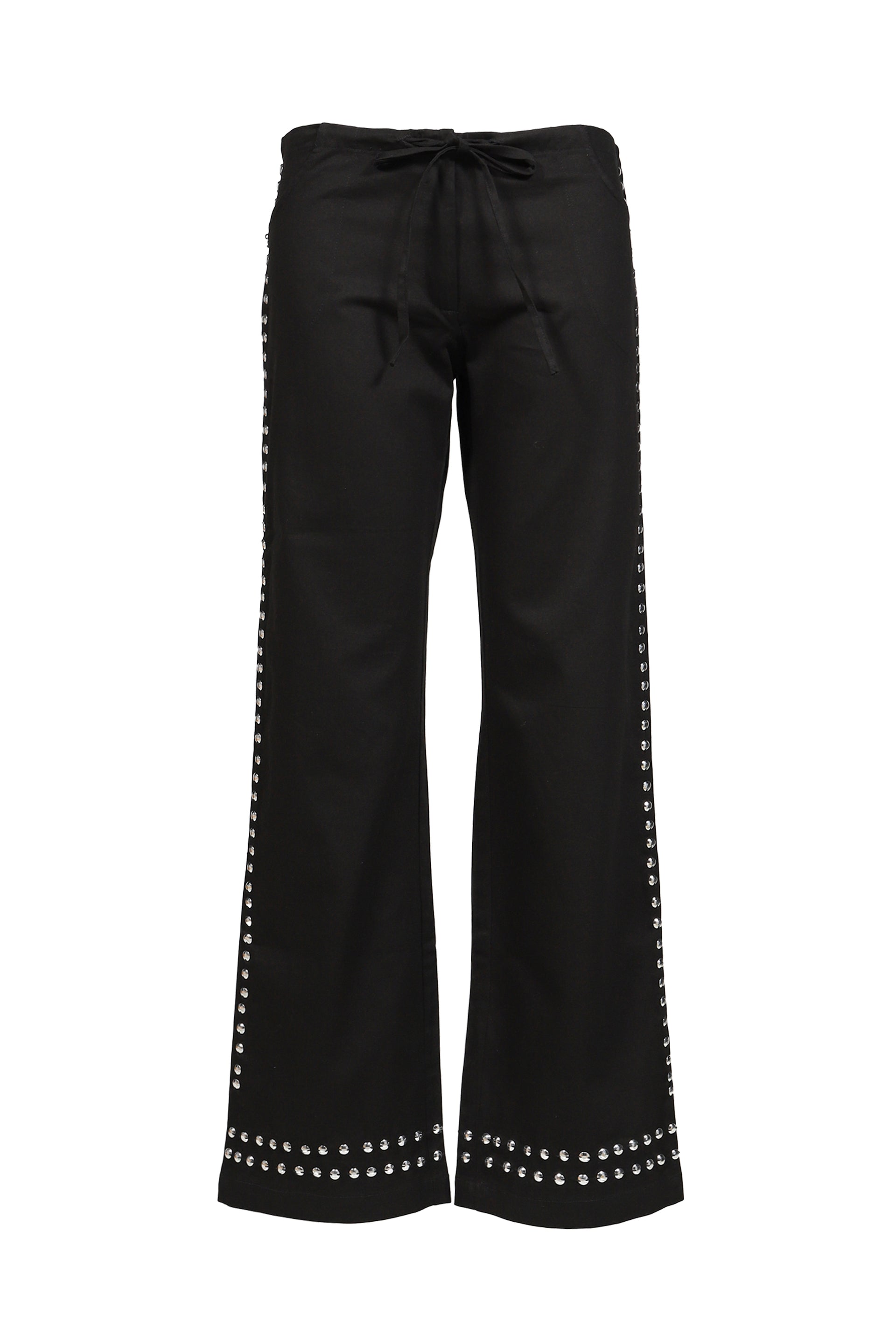 DELYA STUDDED TROUSER / BLK