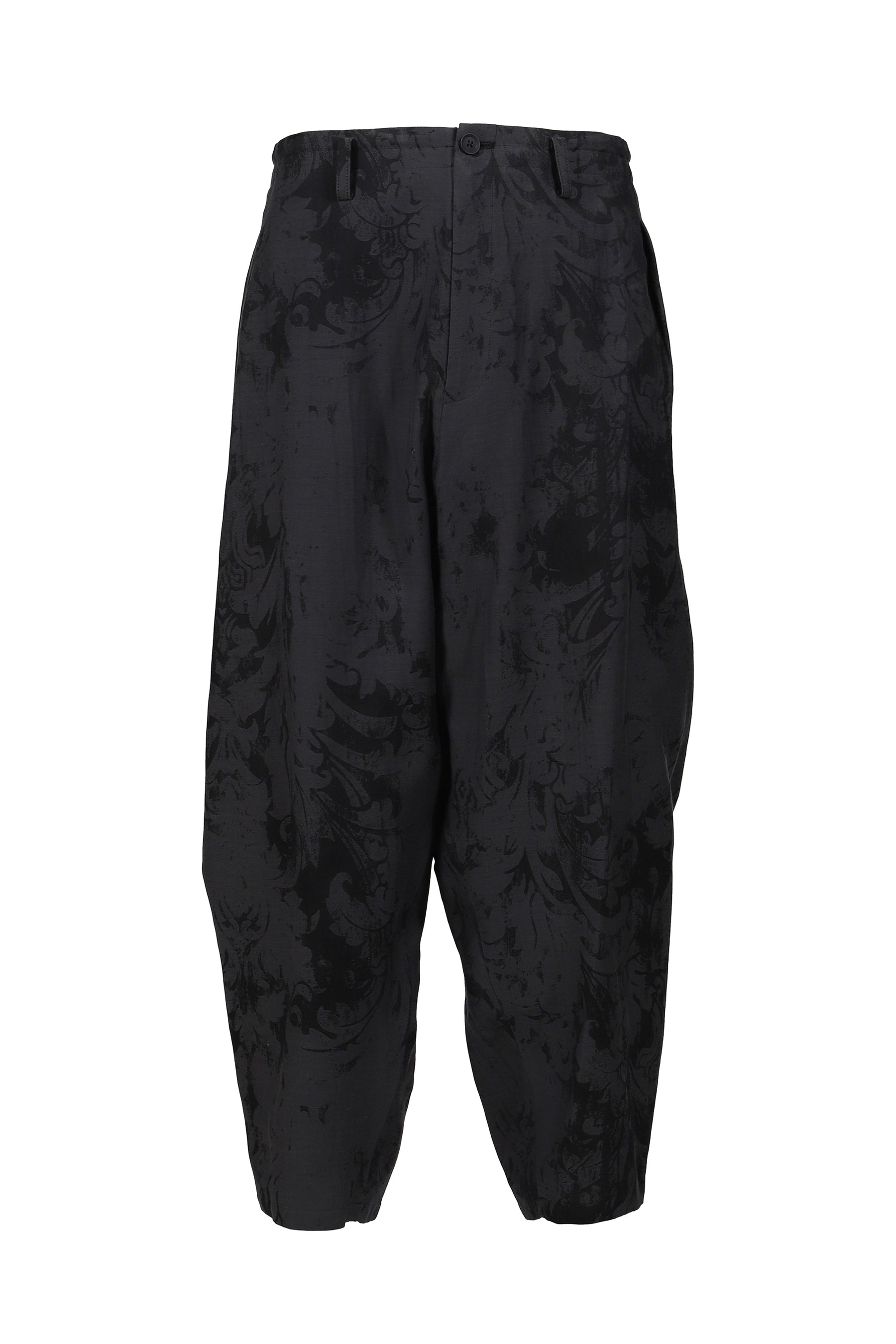 Yohji Yamamoto ヨウジヤマモト SS26 JACQUARD PANTS / BLK - NUBIAN