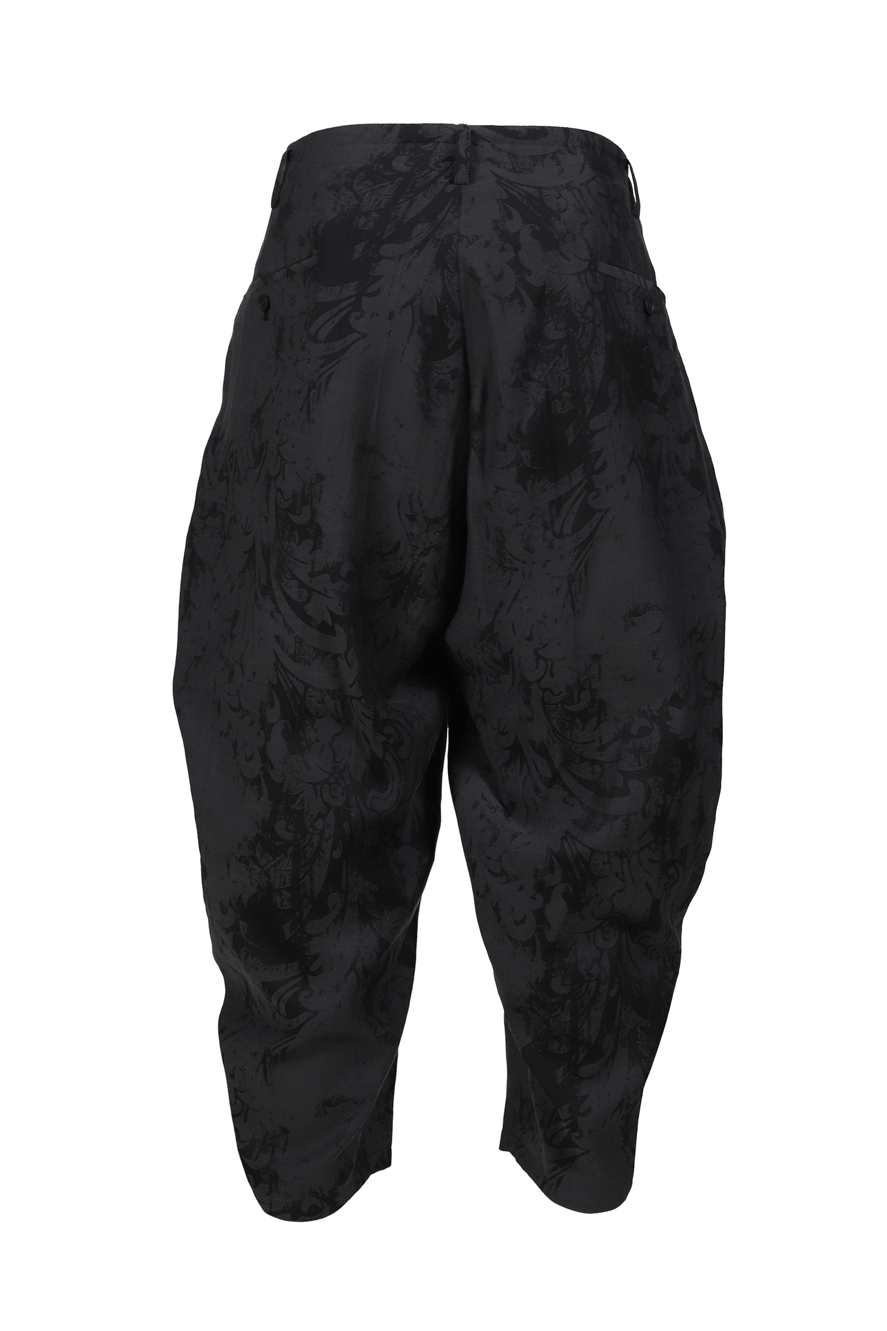Yohji Yamamoto JACQUARD PANTS / BLK