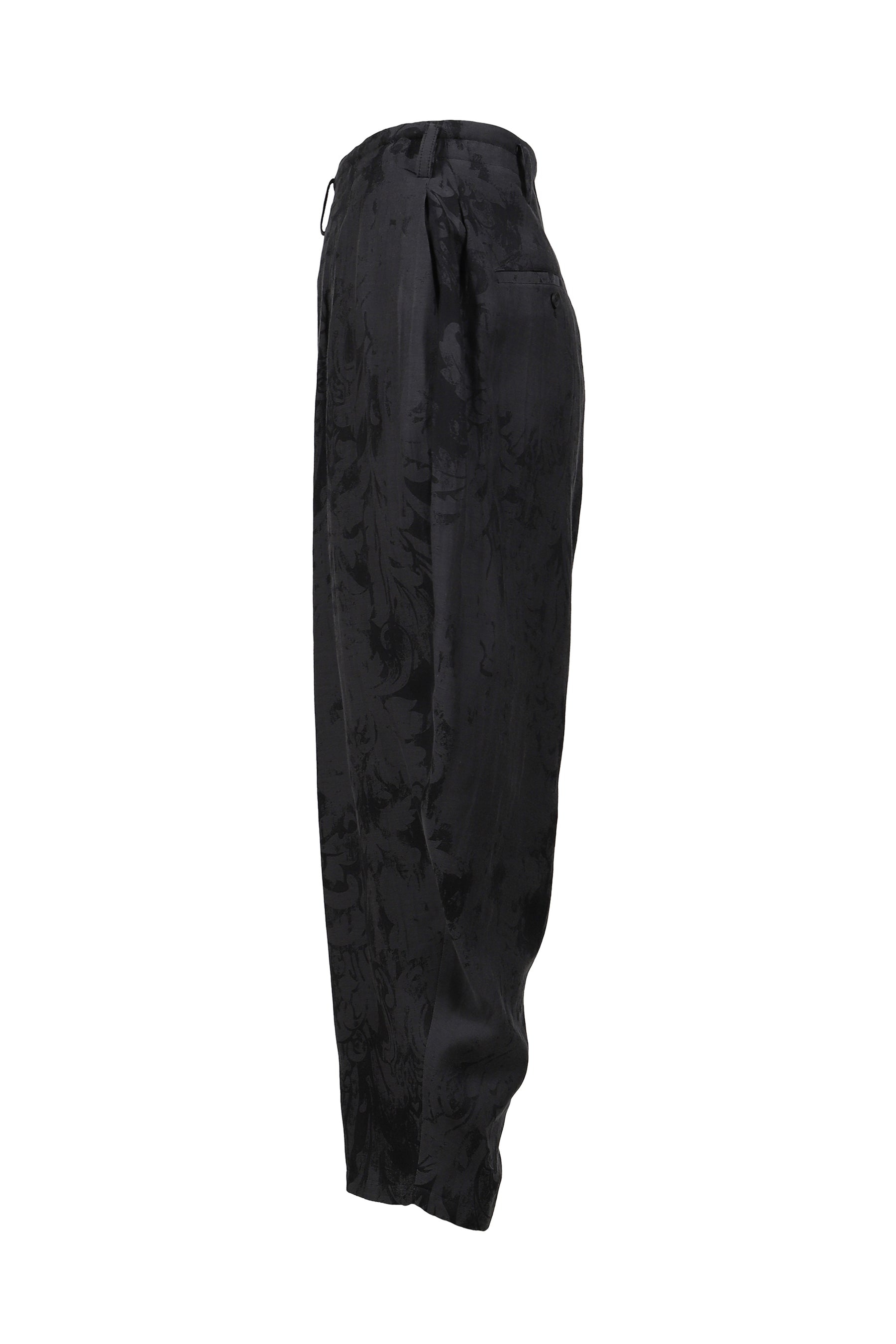 Yohji Yamamoto JACQUARD PANTS / BLK