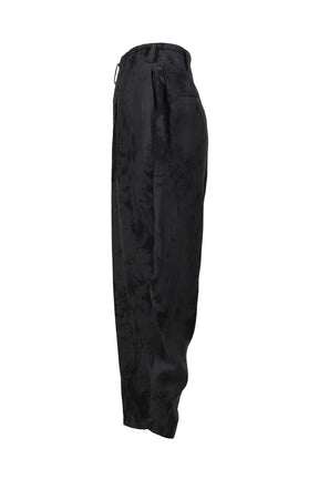 Yohji Yamamoto JACQUARD PANTS / BLK