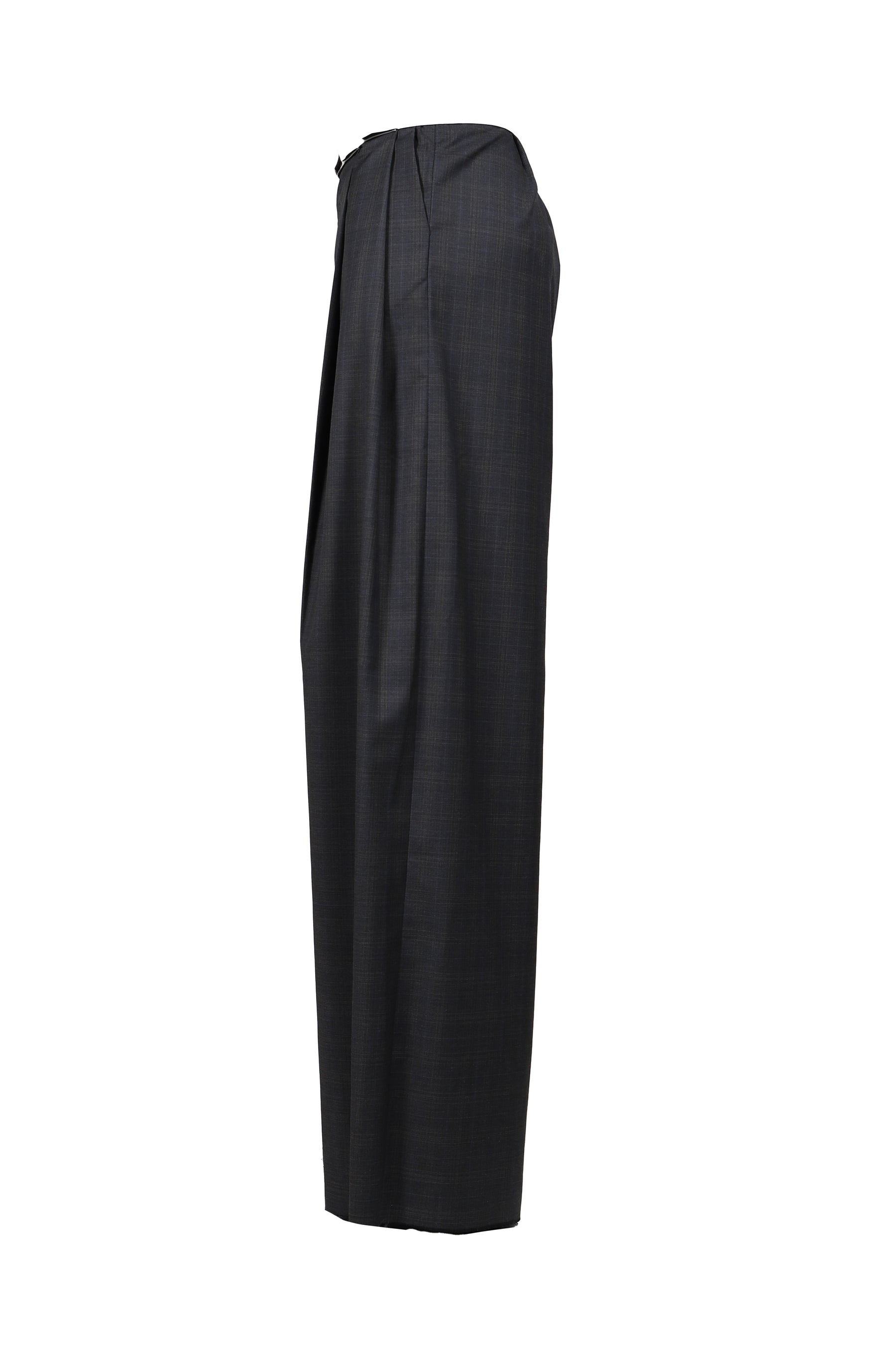 ROLLED WAIST TROUSERS / D.GRY