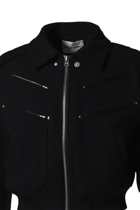 DERECK WOOL BLOUSON JACKET / BLK