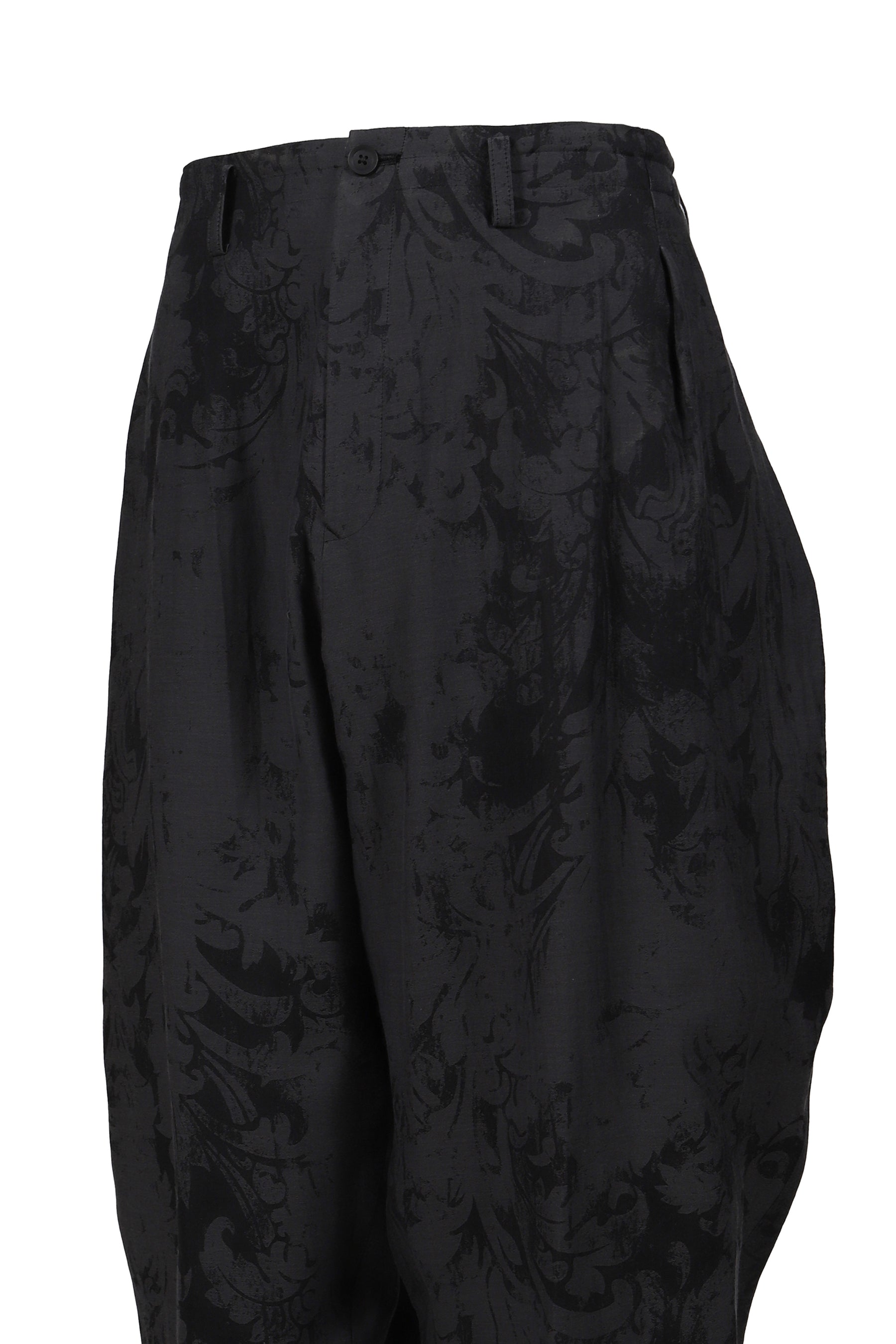 Yohji Yamamoto JACQUARD PANTS / BLK