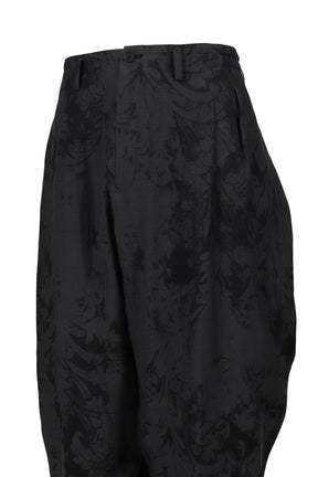 Yohji Yamamoto JACQUARD PANTS / BLK