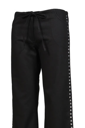 DELYA STUDDED TROUSER / BLK