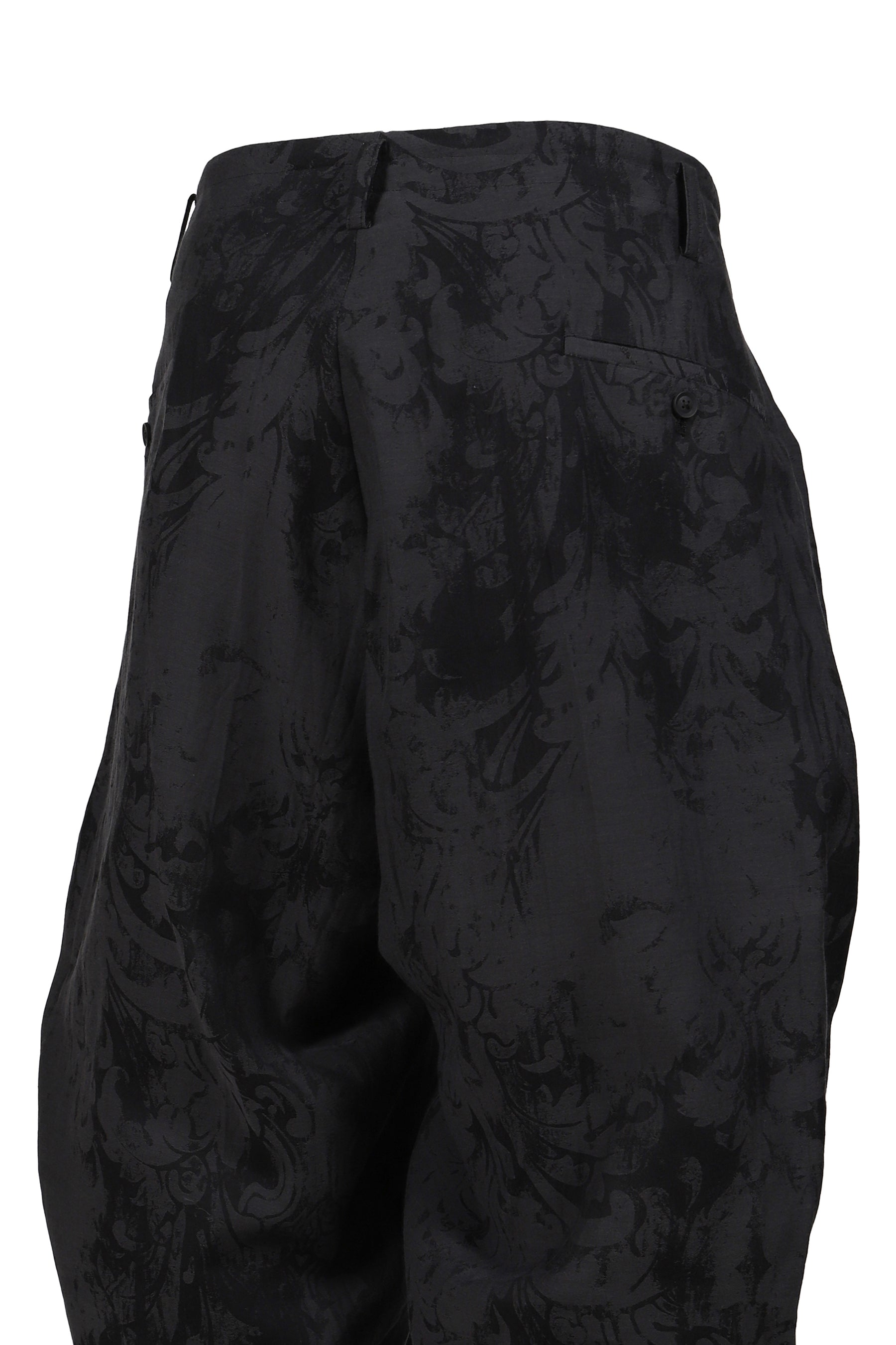 Yohji Yamamoto JACQUARD PANTS / BLK