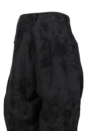 Yohji Yamamoto JACQUARD PANTS / BLK