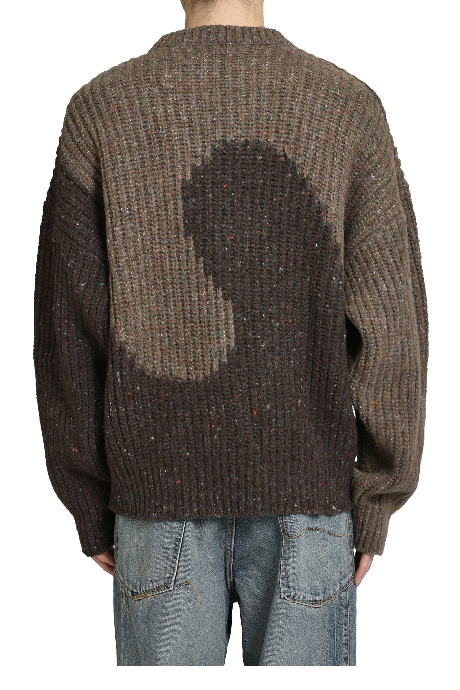 SWIRL WOOL CREWNECK KNIT / BRW