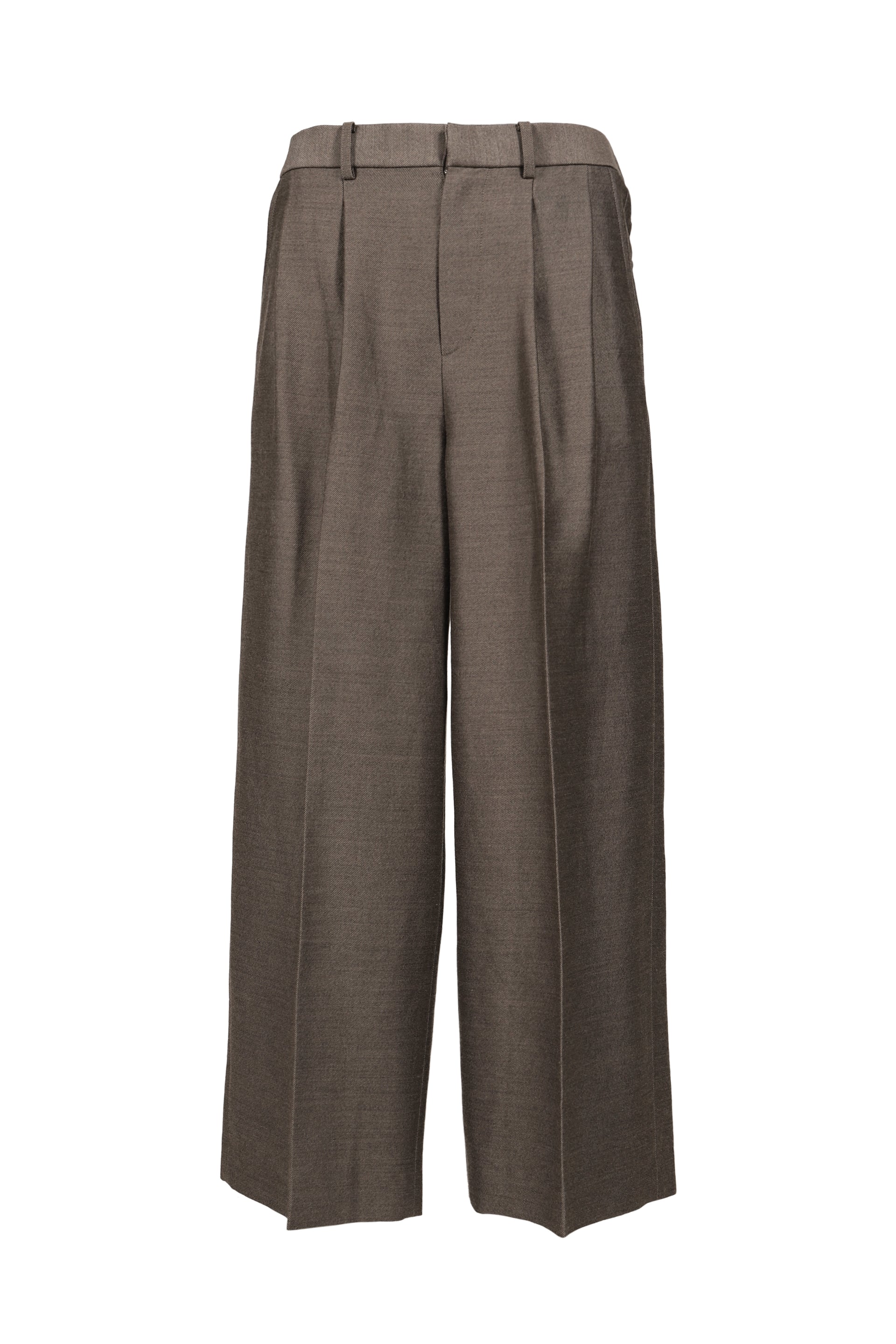 TWO-TUCK WIDE TROUSERS / BRW