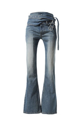 WRAP BELT JEANS / FADED BLUE