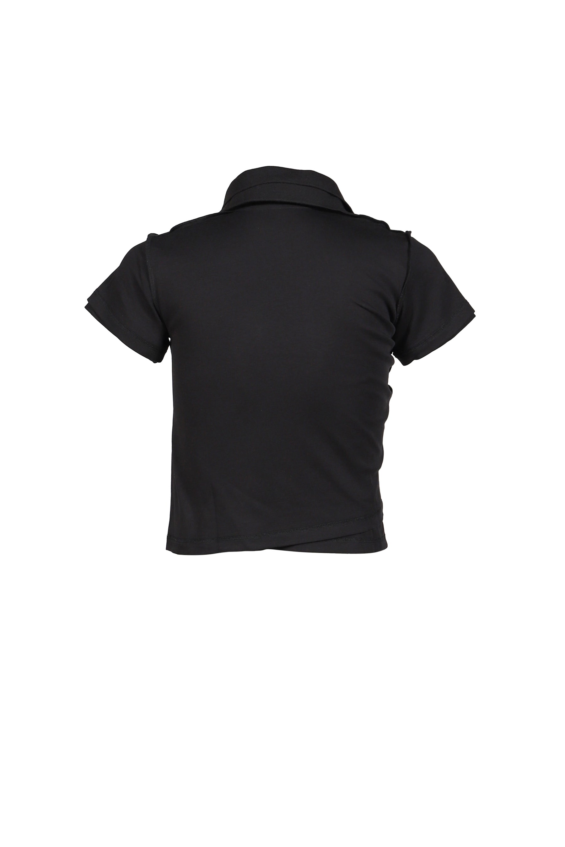 SHRUNKEN DOUBLE POLO / BLK
