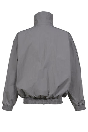 STAND COLLAR JACKET / FLAT MEDIUM GRY