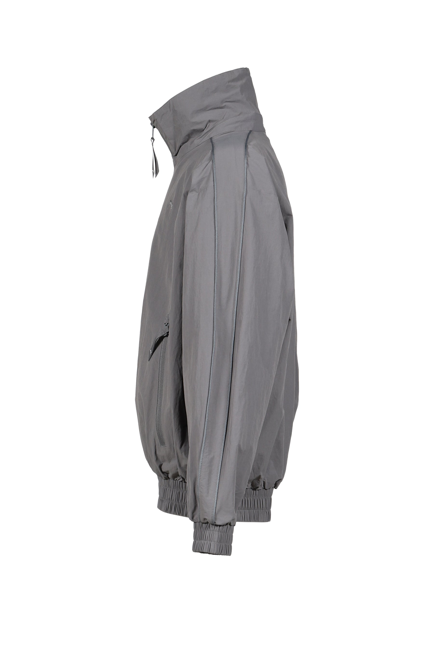 STAND COLLAR JACKET / FLAT MEDIUM GRY