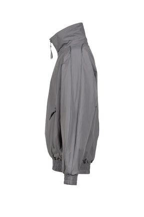 STAND COLLAR JACKET / FLAT MEDIUM GRY