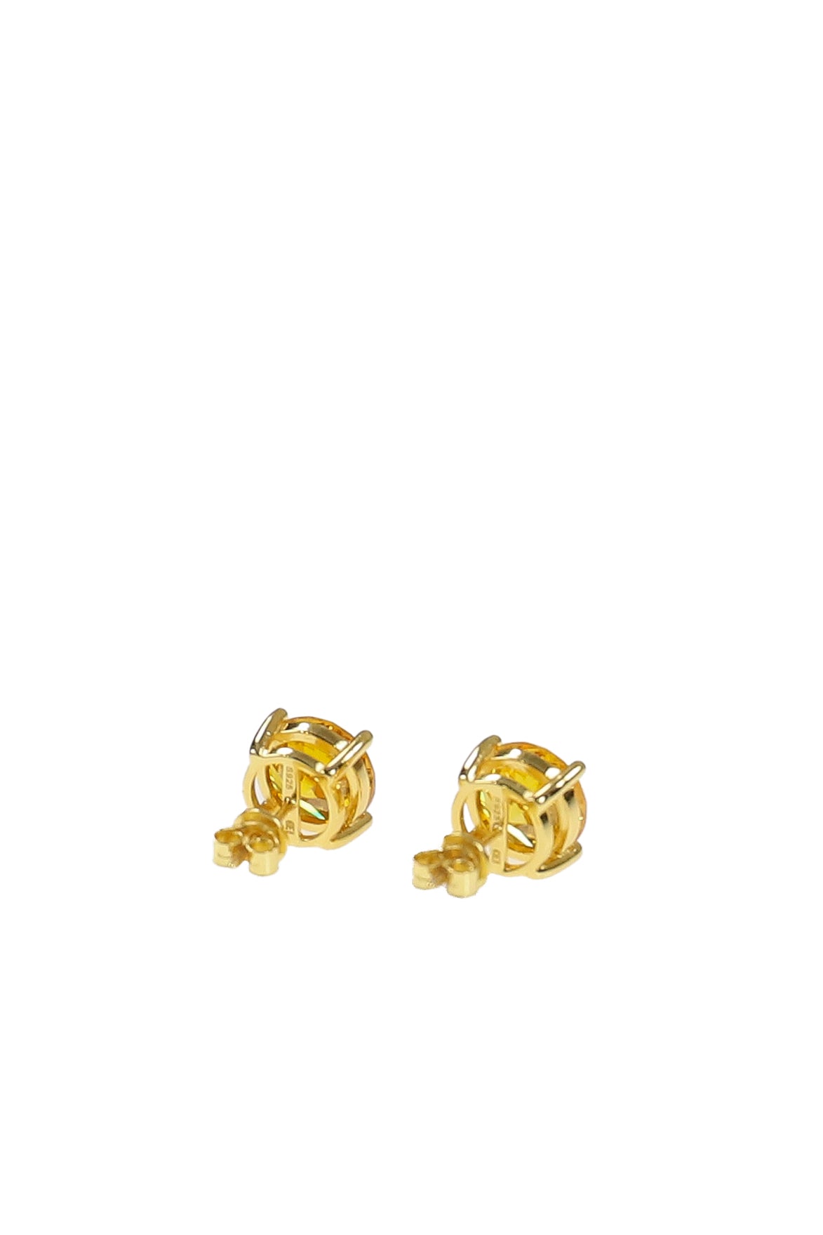 YELLOW STONE STUD EARRINGS  / YELLOW