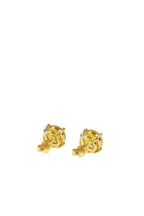 YELLOW STONE STUD EARRINGS  / YELLOW