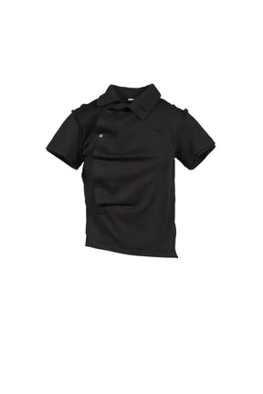 SHRUNKEN DOUBLE POLO / BLK
