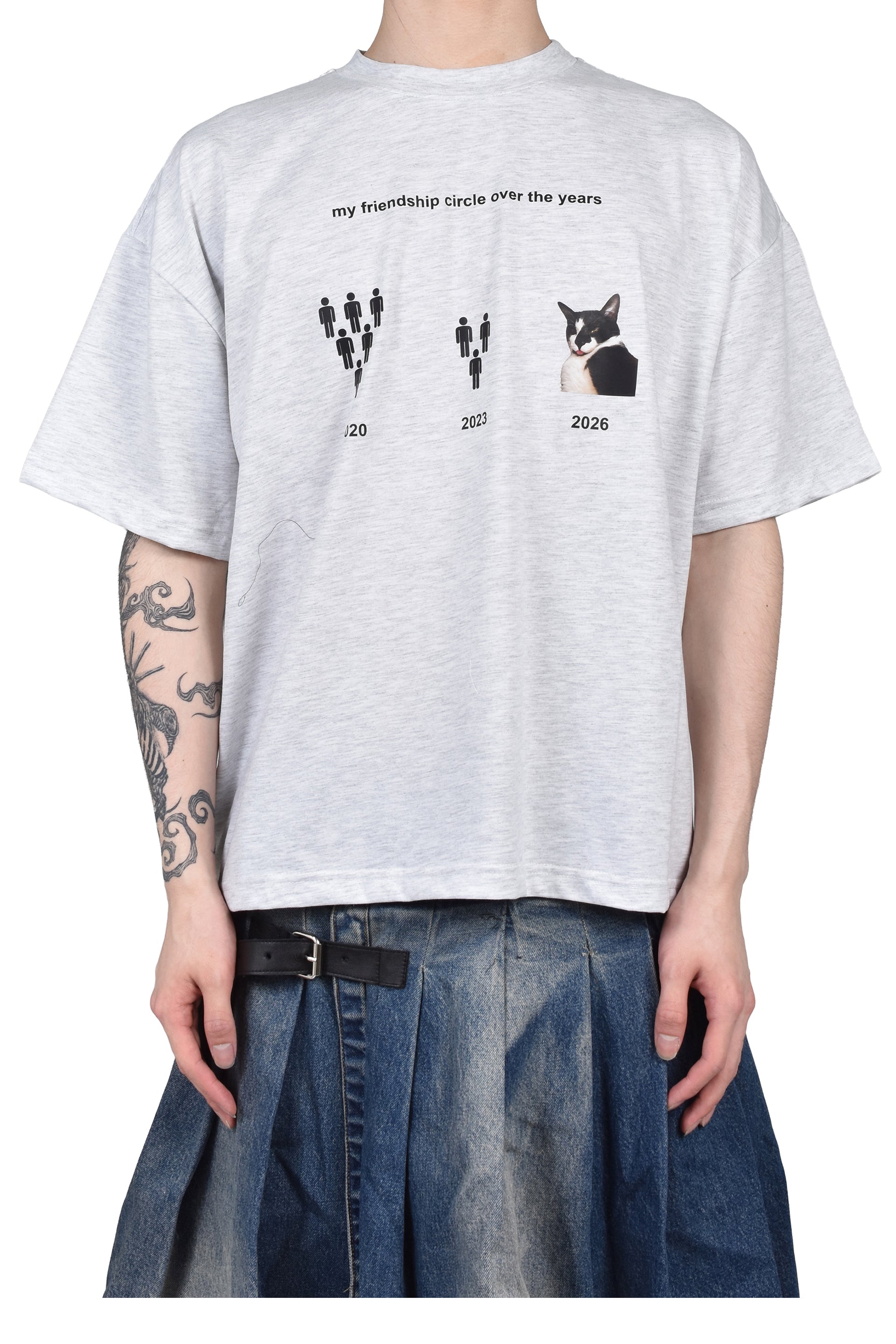 FRIENDSHIP TEE(EXCLUSIVE) / GRY