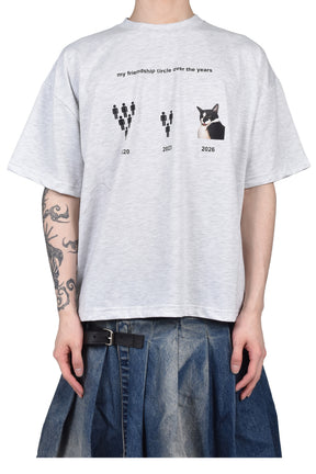 FRIENDSHIP TEE(EXCLUSIVE) / GRY