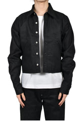 RH CROPPED DENIM SHIRT / RAW BLK