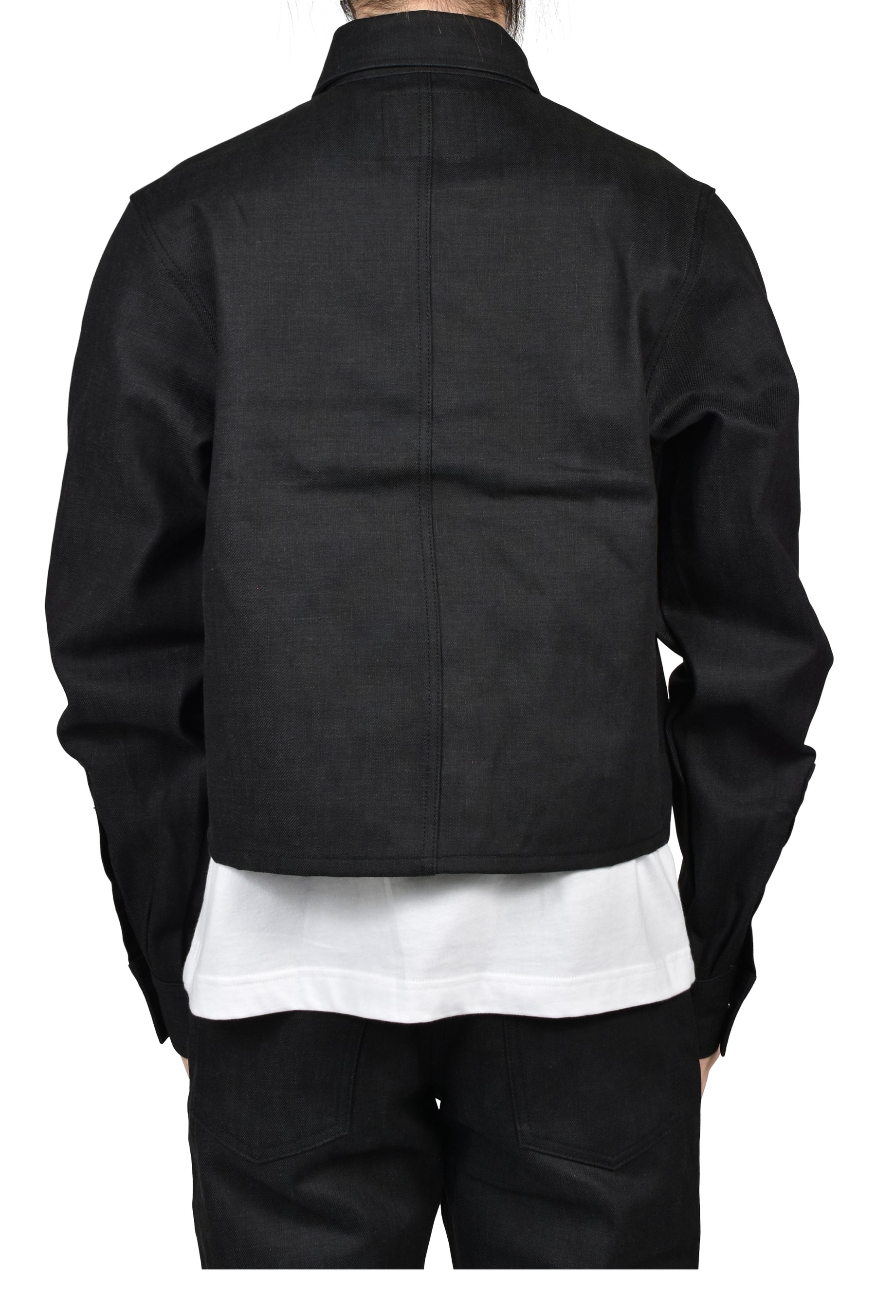 RH CROPPED DENIM SHIRT / RAW BLK