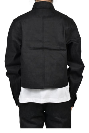 RH CROPPED DENIM SHIRT / RAW BLK