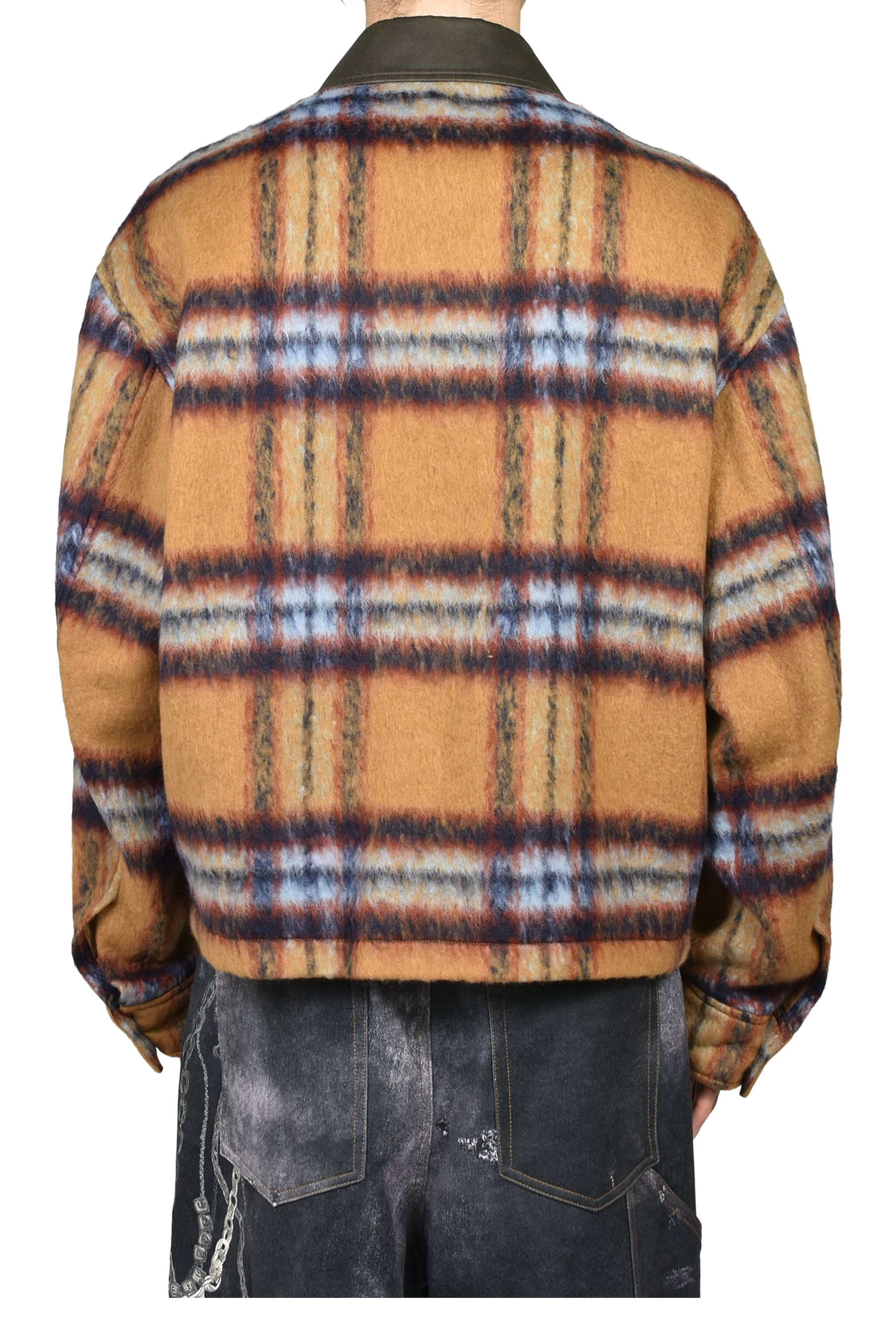 CAMEL CHECK PATTERN JACKET / CAMEL